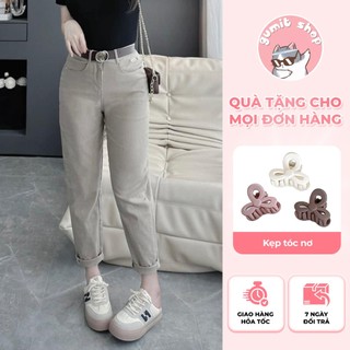 Quần kaki nữ form baggy trẻ trung năng động, quần dài nữ ống đứng thời trang dễ phối đồ