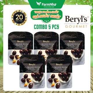 Sô cô la beryls almond dark chocolate 45g: sự kết hợp hoàn hảo giữa hạnh nhân và sô cô la đen