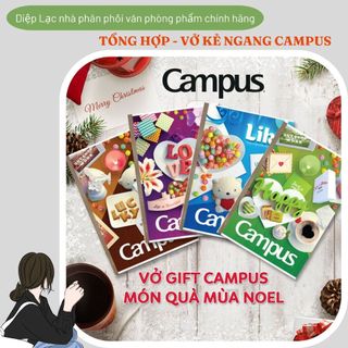 Vở kẻ ngang campus gift 80tr/120tr/ 200tr rẻ - chất lượng có chấm- không chấm- vpp diệp lạc sỉ/lẻ