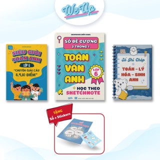 Sách - BỘ SÁCH LỚP 6 - COMBO 1: Sổ đề cương Toán Văn Anh lớp 6 + Siêu giỏi Toán Anh lớp 6