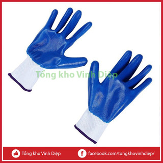 Găng tay sơn xanh tĩnh điện , găng bảo hộ lao động bền đẹp an toàn