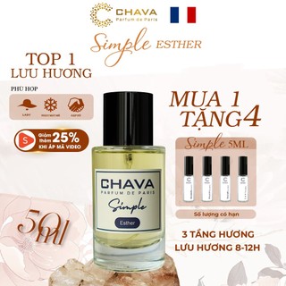 Nước Hoa Nữ, Nước Hoa CHAVA ESTHER 50ml, Thanh Lịch - Sang Trọng - Cổ Điển, Chính Hãng-Tiêu Chuẩn Pháp (Lưu Hương 8-12h)
