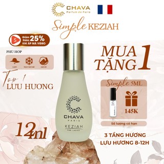 Nước Hoa Nữ, Nước Hoa Lăn CHAVA KEZIAH 12ml, Tươi Trẻ - Thơm Mát, Chính Hãng Theo Tiêu Chuẩn Pháp (Lưu Hương 8 - 12h)