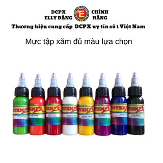 Mực tập xăm phổ đủ màu biến loại chai 1oz , 4oz , Mực tập tattoo Dynamic