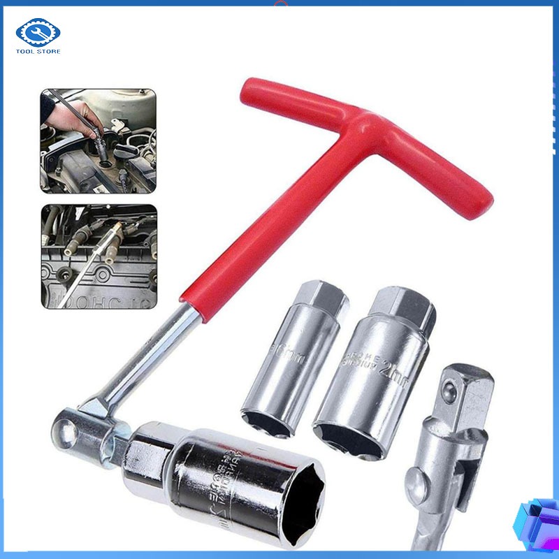 Dụng cụ tháo bugi, bugi tay cầm chữ T đa năng có ổ cắm 16mm và 21mm