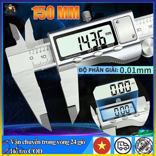 Thước kẹp điện tử 150mm thép hợp kim không rỉ màn hình LCD Syntek