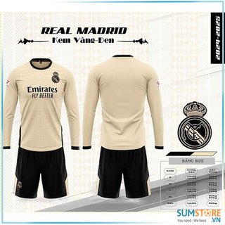 Đồ Đá Banh Dài Tay - CLB Real Madrid Sân Khách 2022/2023