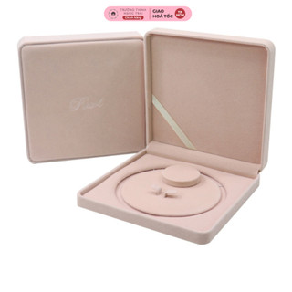 Hộp nhung đựng bộ trang sức màu kem 19cm sang trọng làm quà tặng - ngọc trai trường thịnh