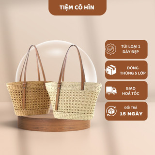 Túi xách cói vintage size to Tiệm Cô Hìn vai siêu tiện lợi ship 1h lỗi 1 đổi 1