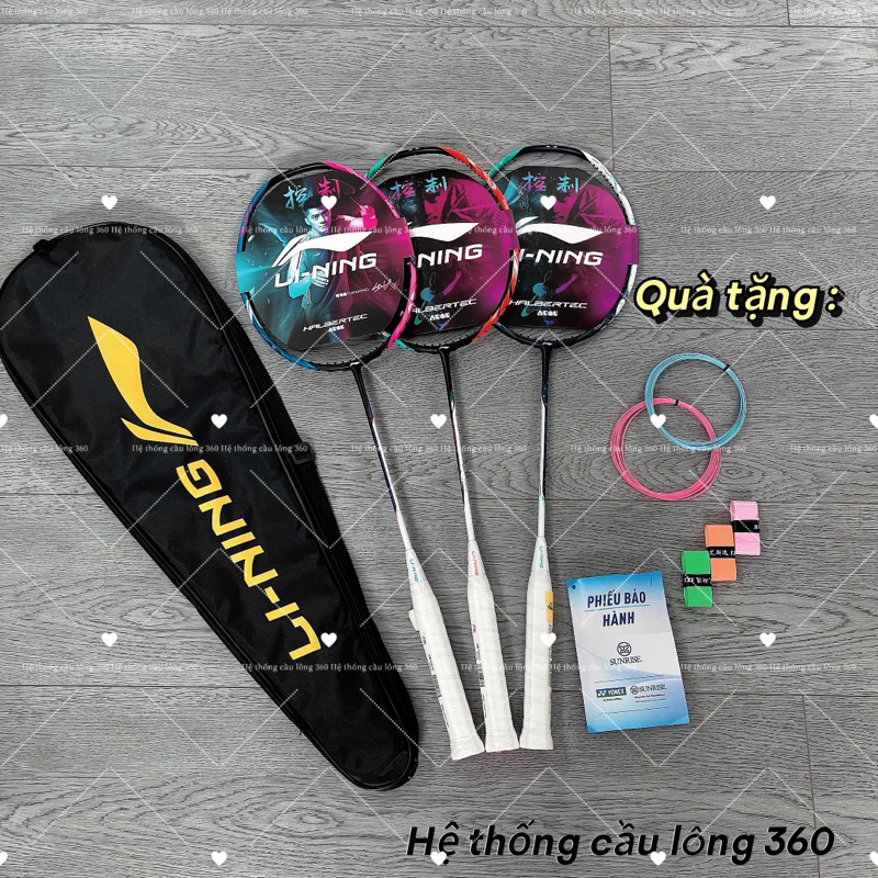 Vợt Lining Halbertec 5000, 6000 Full Carbon 4U,căng cước sẵn tặng cước+cuốn cán ixe
