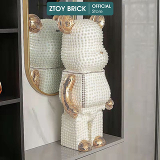 [ 50CM ] Mô Hình Gấu Bearbrick Đính Ngọc Trai Loại Cao Cấp Cao 50cm đa dạng màu sắc , dùng để trang trí decor , làm mẫu