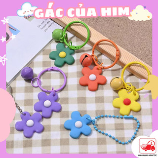 Móc khóa Chuông Hoa Cute Móc Khóa Len Chọc Chuông Hoa Xinh Xắn