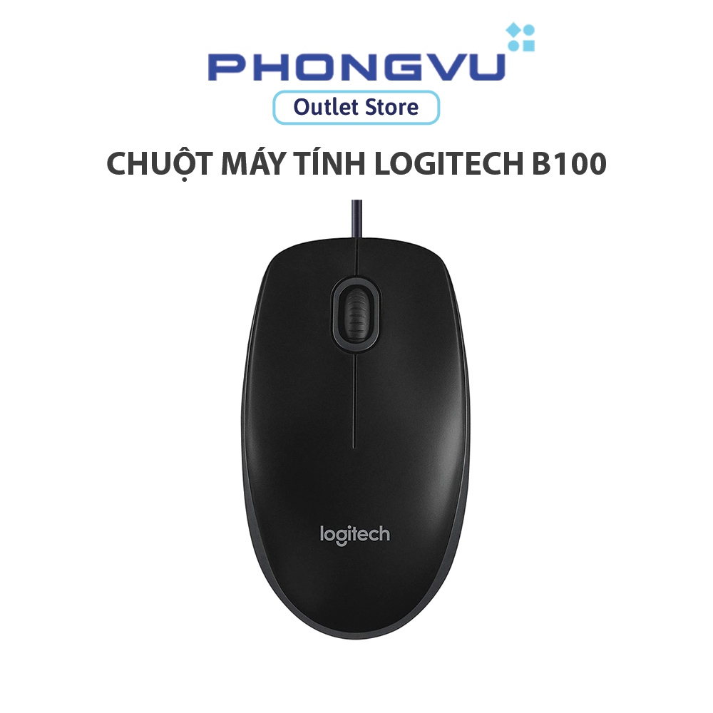 Chuột máy tính Logitech B100 (Đen) (Bảo hành 36 tháng)