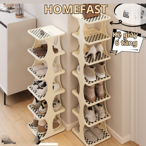 Kệ để giày dép 6 tầng đa năng chữ x hãng Uforu thông minh, có thể tháo lắp gấp gọn, mã mới nhất được ưa chuộng UF166