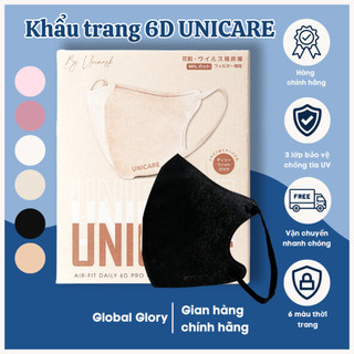 UNICARE 100c Khẩu Trang 6D Màu Đen Unicare Pro Mask Cải Tiến Mới Ngăn Ngừa Bụi Mịn Global Glory Việt Nam