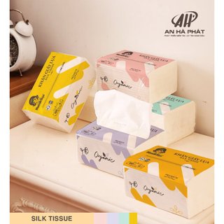COMBO 10 GÓI Khăn giấy lụa Silk Tissue Hannah Seyo 100 tờ tiện dụng dẻo dai mềm mịn siêu tiết kiệm