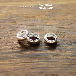 [1 Cái] 7.3x2.5 Charm Trơn Bạc 925 Dạng Cách Hạt, Phụ Kiện Trang Sức, Phối Vòng Tay Phong Thuỷ, Chuỗi Hạt S43 - Bead Art