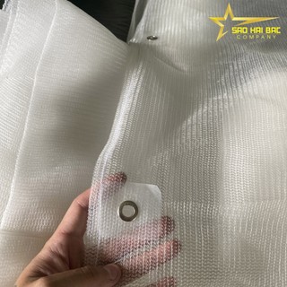 Lưới dệt kim Đài Loan che nắng màu trắng đóng khuy sẵn 25cm/khuy khổ 2m x 2m