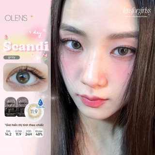 Kính áp tròng 1 NGÀY SCANDI GRAY chính hãng OLENS | Lens cận 1 ngày | LENSFORGIRLSS