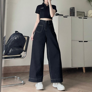 Quần jean dài form rộng nữ HAEN 3087 - Jemcloset
