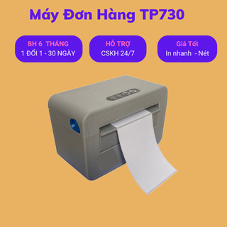 Máy In Đơn Hàng, Máy In Nhiệt TP730 Grozziie, Sử Dụng Giấy In Nhiệt Tự Dán Tiện Lợi, Không Cần Mực