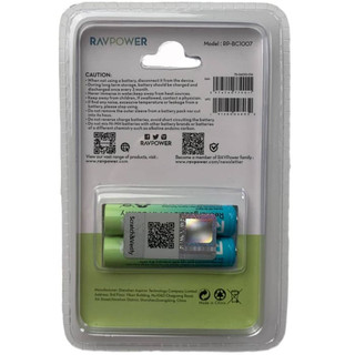 Vĩ 2 Pin sạc AAA  Ravpower 1000mAh (3A)