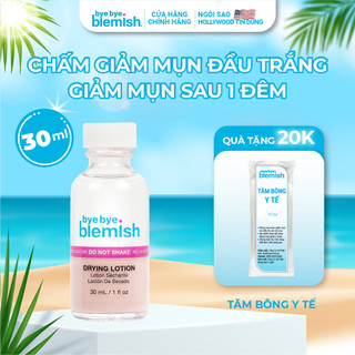 Chấm Mụn Giảm Mụn Nhanh Sau 1 Đêm Dành Cho Mụn Trắng, Sưng Đỏ Bye Bye Blemish Original Drying Lotion 30ml