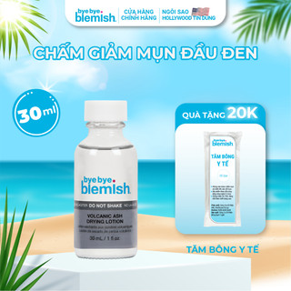 Chấm Mụn Tro Núi Lửa Giảm Mụn Nhanh Dành Cho Mụn Đầu Đen, Đầu Trắng Bye Bye Blemish Volcanic Ash Drying Lotion 30ml