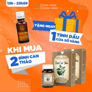 Combo 2 bình can thảo (gan ta) cửa sổ vàng hỗ trợ giải độc, tăng cường chức năng gan tặng 1 tinh dầu cửa sổ vàng