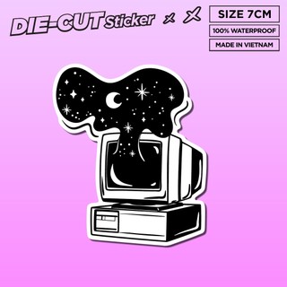 BLACKWORK COMPUTER 7cm - Sticker Die-cut hình dán cắt rời Sticker Factory