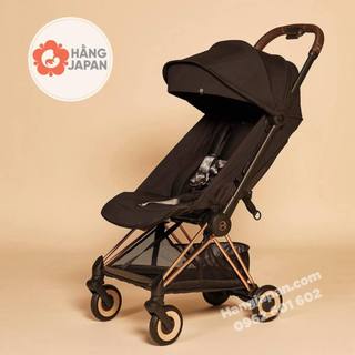 Xe đẩy du lịch gấp gọn cybex coya màu đen/màu hông kèm bumper bar - bh chính hãng