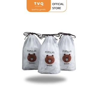 Set 100 Màng Bọc Thực Phẩm Có Chun Co Giãn Sử Dụng Tiện Lợi Cho Gia Đình TVQ Store