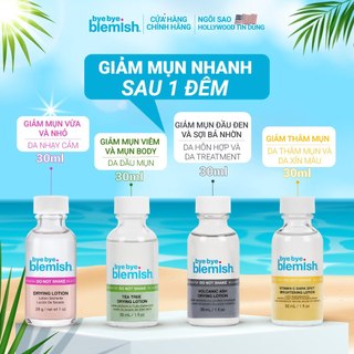 Chấm mụn giảm mụn nhanh sau 1 đêm Bye Bye Blemish Drying Lotion 30ml cho tất cả loại mụn trên mặt