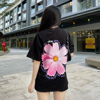 Áo Thun STUSSY HOA Chất Vải 100% Cotton Cao cấp, Size MLXL, Form Suông Rộng