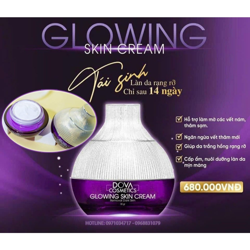 Kem Nám Glowing Dova – Khử Nám Tầng Sâu 30G chính hãng DOVA GROUP