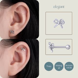Khuyên tai đá DOUBLE BOW Elegant (Giá 1 chiếc)