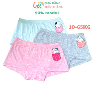 Quần Chip Đùi Bé Gái Sợi Sồi Gee, Set 3 Quần Mặc Váy Trẻ Em Hoạt Hình MÈO Dễ Thương, Mềm Mịn, Thấm Hút, Kháng Khuẩn