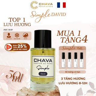 Nước Hoa Nam - Nước Hoa CHAVA DAVID 50ml Chính Hãng, Theo Tiêu Chuẩn Pháp (Lưu Hương 8-12h)