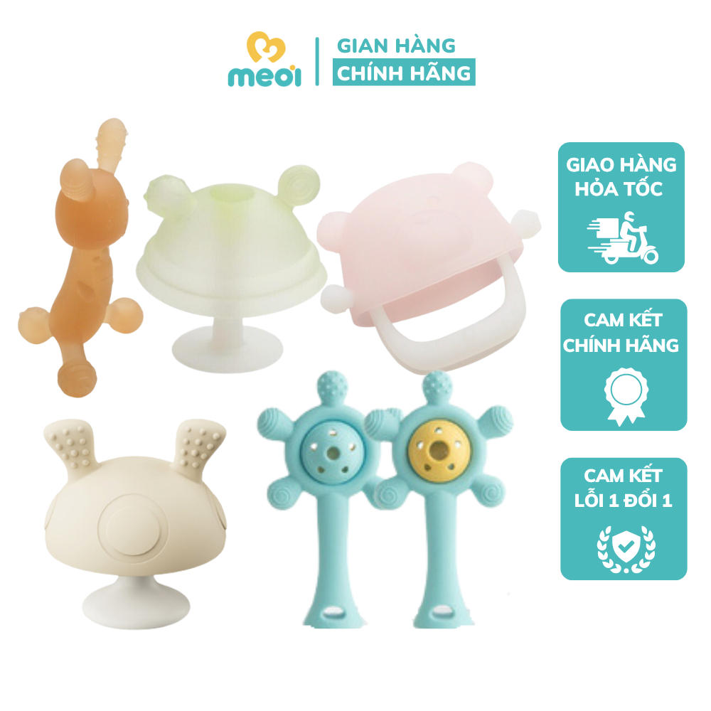 [TẶNG HỘP] Đồ chơi gặm nướu silicon organic mềm mại, an toàn cho bé Lil Care