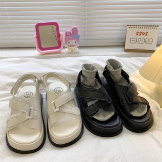  GIÀY SANDAL NỮ VB XOANHA  Đế Cao 3.5cm Hàn Quốc Màu Đen/Kem Xang đan thời trang mới hot có quai hậu