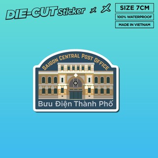 BƯU ĐIỆN THÀNH PHỐ HỒ CHÍ MINH 7cm - Sticker Die-cut hình dán cắt rời Sticker Factory