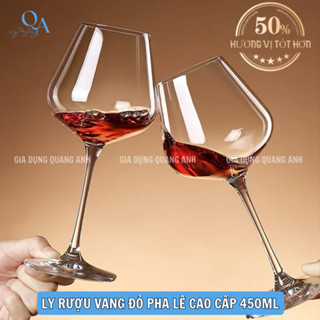 (TH) Ly vang thuỷ tinh pha lê cao cấp | Ly uống rượu vang đỏ, vang trắng, champagne | Bình thở Decanter 1500ml