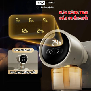 Máy xông tinh dầu đuổi muỗi tích hợp đèn ngủ hẹn giờ màn hình led, máy đuổi muỗi thông minh mxtd01