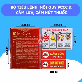 Combo tiêu lệnh nội quy, cấm lửa cấm thuốc