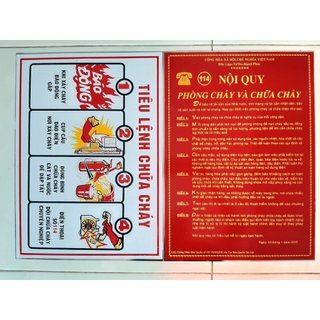 Combo 04 bảng tiêu lệnh nội quy, cấm lửa cấm hút thuốc bằng tôn thiếc