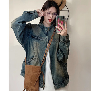 Áo khoác bò nữ chất denim unisex dáng basic sang trọng, áo khoác jean denim nữ chất đẹp phong cách Hàn Quốc 9676