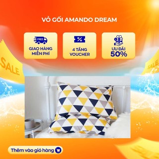 Vỏ gối nằm Amando Dream Cotton lụa thông thoáng thấm hút mồ hôi bảo hành bởi Vua Nệm