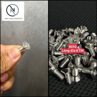 Ốc đĩa inox 304 6li10 đầu âm gắn lồng đĩa ktm