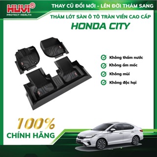 Thảm lót sàn ô tô Honda City 2021-2024 tràn viền bậc cửa Huvi