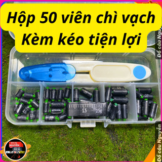  Hộp 50 viên chì vạch làm trục câu cá kèm kéo tiện lợi  chì vạch từ 1.5g đến 3.5g  đồ câu nguyễn  